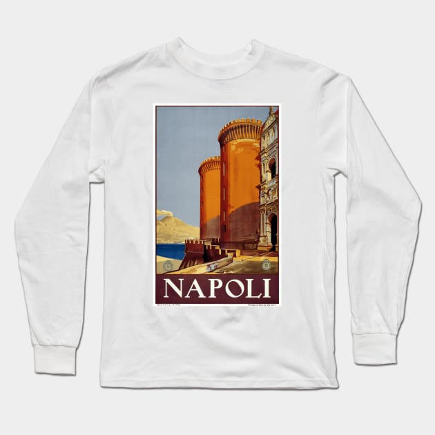 Napoli (Naples), Italy Vintage Travel Poster Design Long Sleeve T-Shirt by Naves